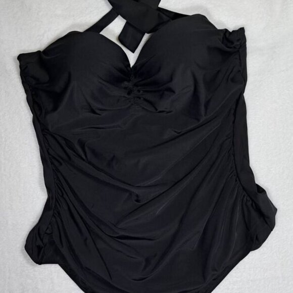COCOSHIP Womens Swimsuit Black Size 5XL Halter One‎ Piece - Picture 4 of 15